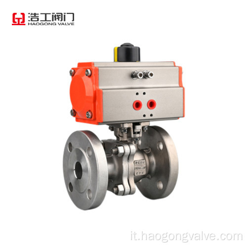 Valvola a sfera 2pc flangiata pneumatica